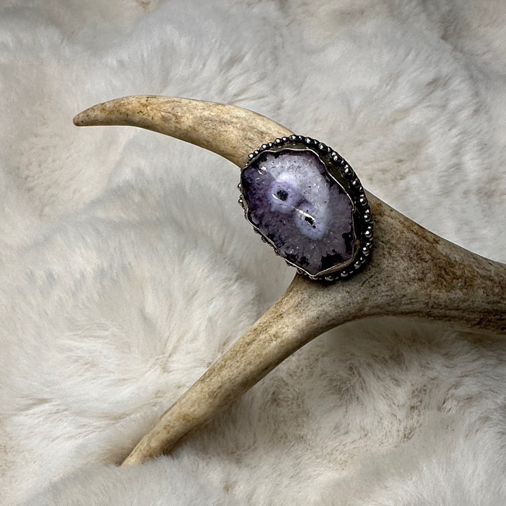 Purple Geode Statement Ring | 925 - image 1